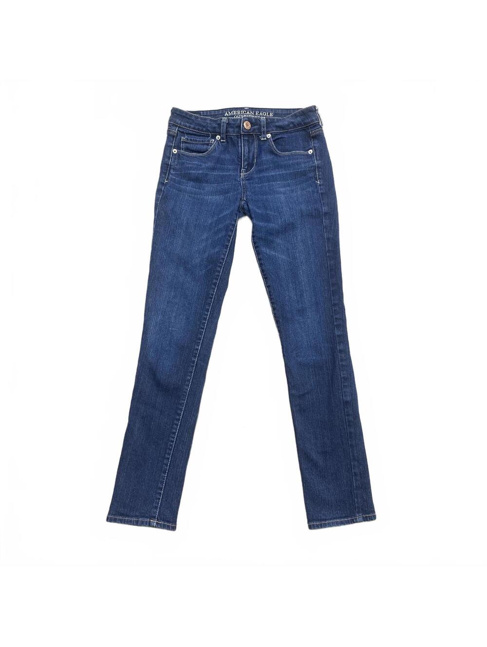 American Eagle Skinny Stretch Blue Jeans Size 4 Reg Stretch Denim AE Outfitters